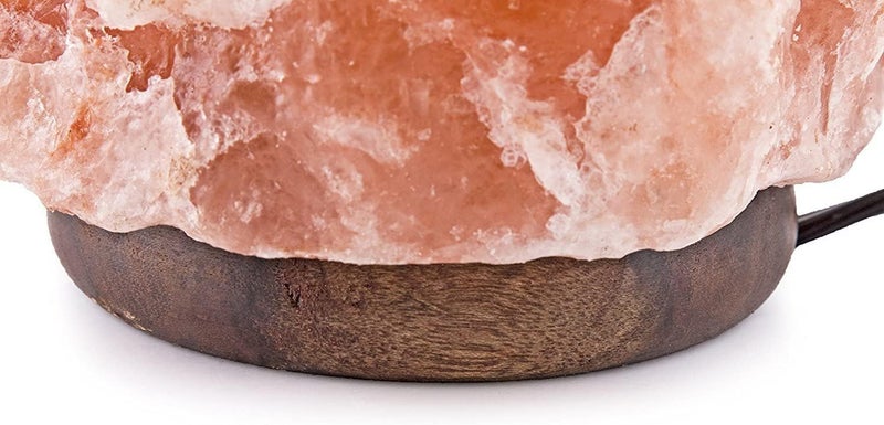 Needs&Gifts Dimmable Salt Lamp, Natural Himalayan Crystal Rock Salt Lamp Pink Light, Hand Crafted Wooden Base Direct from Foothills of The Himalayas Home Decor, Night Light & Gifts - Image 3